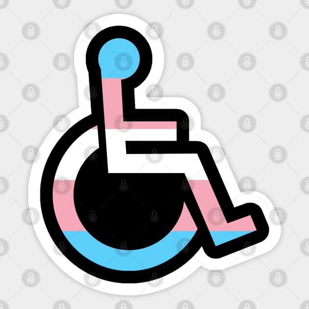 Disabled Transgender Pride Sticker by NatLeBrunDesigns